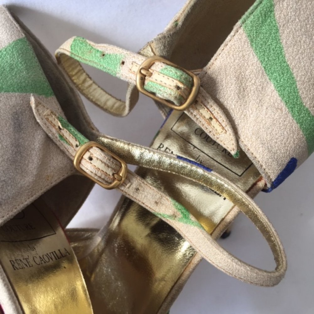 Vintage Valentino Garavani Couture Flower Heels - Picture 10 of 14